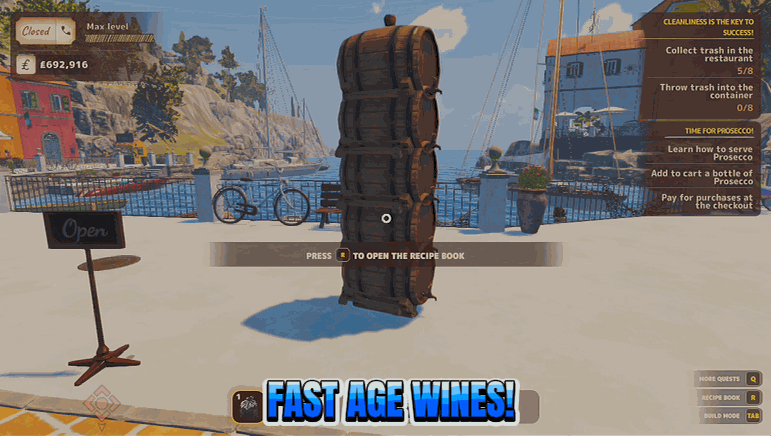 Vacation Cafe Simulator — Fast-Aged Wine